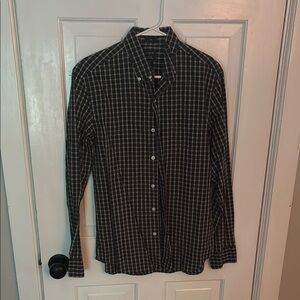 J. Crew Black and White Casual Button Down Shirt